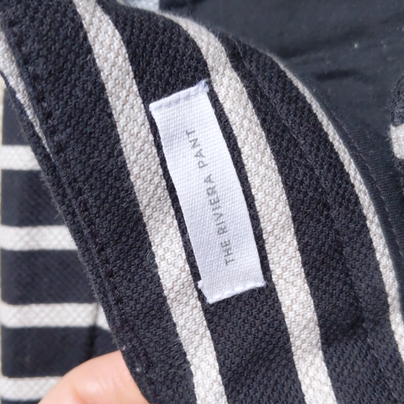 Loft Petite Marissa Riviera Pant, 0P, black and white stripe - Picture 3 of 7